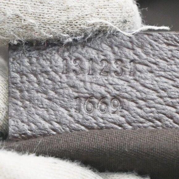 GUCCI GG Logo Sherry Line Shoulder Hand Bag Canvas Leather Beige Italy 67KC204 - Picture 12 of 16